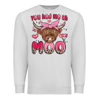 Dove Grey you had me at moo Premium Sweatshirt - MaliasSmallBusiness