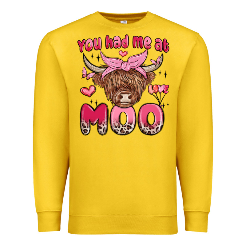 You Had Me At Moo Premium Sweatshirt by MaliasSmallBusiness | Teevron