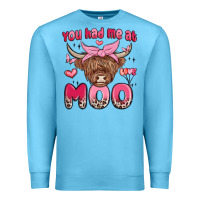 Ocean Blue you had me at moo Premium Sweatshirt - MaliasSmallBusiness