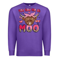 Purple you had me at moo Premium Sweatshirt - MaliasSmallBusiness
