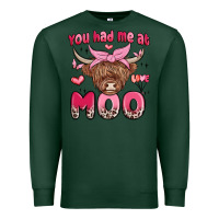 Sports Green you had me at moo Premium Sweatshirt - MaliasSmallBusiness