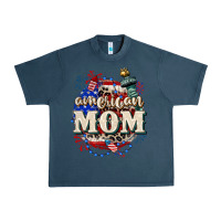 Midnight Navy American Mom 4th of July Urban Heavy Tee - CowGirlArtShop