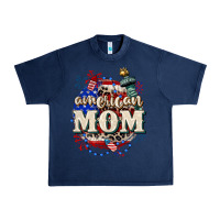 Navy American Mom 4th of July Urban Heavy Tee - CowGirlArtShop