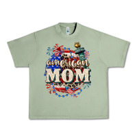Oil Green American Mom 4th of July Urban Heavy Tee - CowGirlArtShop