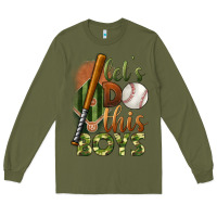Army Green let's do this boys field baseball Long Sleeve Tee - BundleAndBundleShop