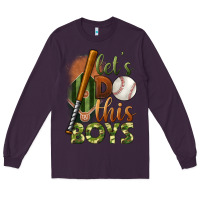 Plum let's do this boys field baseball Long Sleeve Tee - BundleAndBundleShop