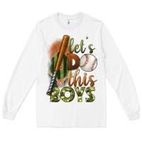White let's do this boys field baseball Long Sleeve Tee - BundleAndBundleShop