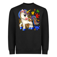 Black autism unicorn Heavyweight Sweatshirt - Zillion Design Studio