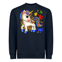 Navy autism unicorn Heavyweight Sweatshirt - Zillion Design Studio