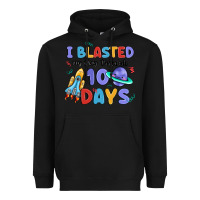 Black i blasted my way through 100 days Heavyweight Hoodie - MaliasSmallBusiness