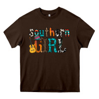 Chocolate Brown southern girl Heavy Core Tee - RacoonDesign