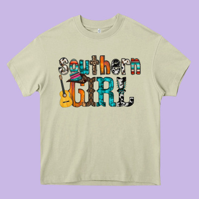 Southern Girl Heavy Core Tee Designed By Racoondesign