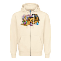 Sandshell easter bulldozer bunny egg leopard Zipper Hoodie - Artiststas