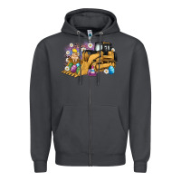 Smoke easter bulldozer bunny egg leopard Zipper Hoodie - Artiststas