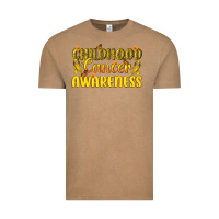 Vintage Coffee Childhood Cancer Awareness Vintage Tee - texasbilliewilder