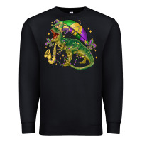Black mardi gras tree rex Premium Sweatshirt - MaliasSmallBusiness
