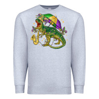 Heather Grey mardi gras tree rex Premium Sweatshirt - MaliasSmallBusiness