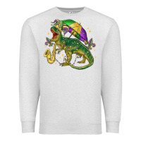 Oatmeal Heather mardi gras tree rex Premium Sweatshirt - MaliasSmallBusiness
