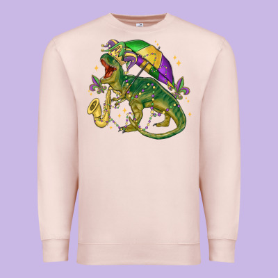 Mardi Gras Tree Rex Premium Sweatshirt Designed By Maliassmallbusiness