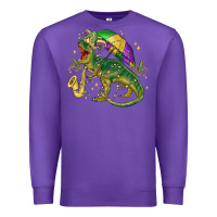 Purple mardi gras tree rex Premium Sweatshirt - MaliasSmallBusiness