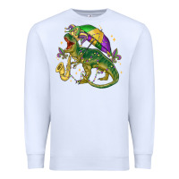 White mardi gras tree rex Premium Sweatshirt - MaliasSmallBusiness