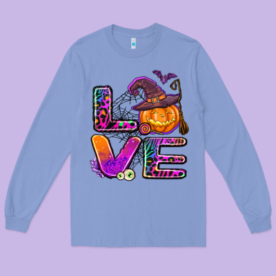Halloween Love Long Sleeve Tee Designed By Adodesignshop