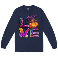Navy halloween love Long Sleeve Tee - AdoDesignShop