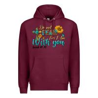 Burgundy do not fear for i am with you Premium Hoodie - BundleAndBundleShop