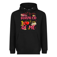 Black my teacher survived 100 days of me Heavyweight Hoodie - MaliasSmallBusiness