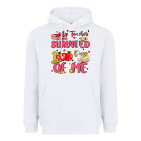 White my teacher survived 100 days of me Heavyweight Hoodie - MaliasSmallBusiness
