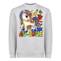 Heather Grey au some unicorn Heavyweight Sweatshirt - Zillion Design Studio