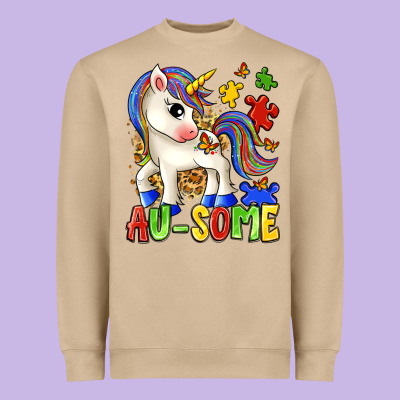 Au Some Unicorn Heavyweight Sweatshirt Designed By Zillion Design Studio