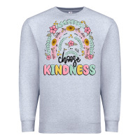 Heather Grey choose kindness Premium Sweatshirt - MaliasSmallBusiness