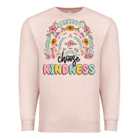 Pale Pink choose kindness Premium Sweatshirt - MaliasSmallBusiness