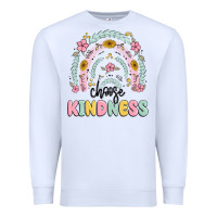 White choose kindness Premium Sweatshirt - MaliasSmallBusiness