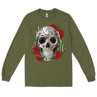 Army Green skull cactus Long Sleeve Tee - JahusDesignShop