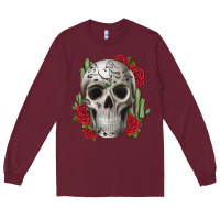 Burgundy skull cactus Long Sleeve Tee - JahusDesignShop