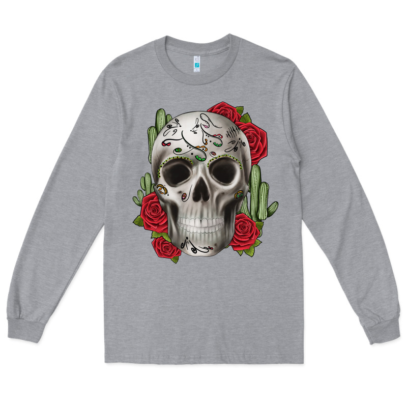Skull Cactus Long Sleeve Tee by JahusDesignShop | Teevron
