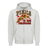 Dove Grey pizza is my valentine Zipper Hoodie - AdoDesignShop