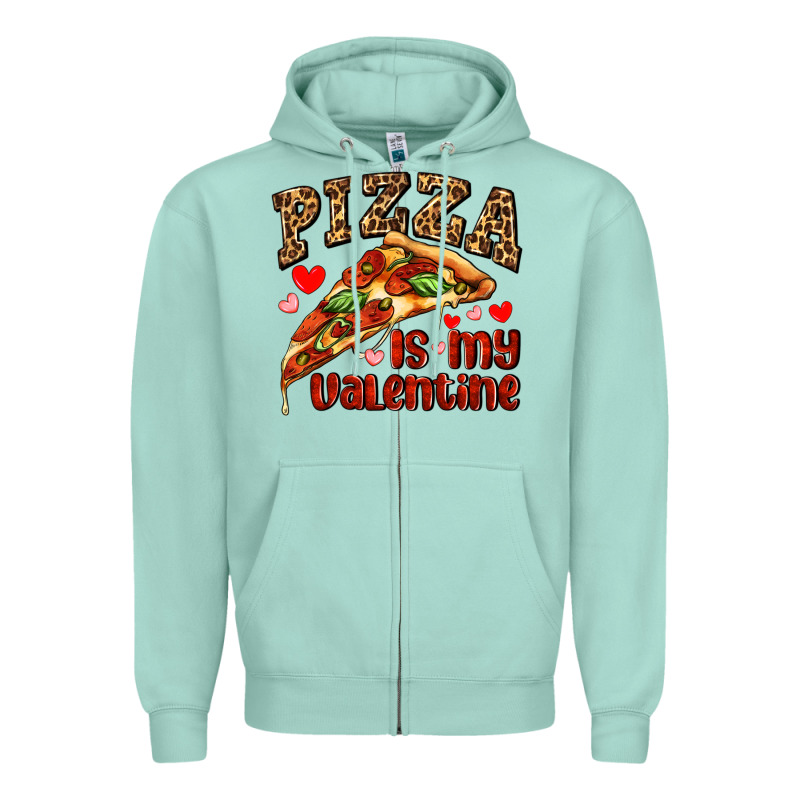 Pizza Is My Valentine Zipper Hoodie by AdoDesignShop | Teevron