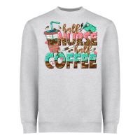 Heather Grey half nurse half coffee Heavyweight Sweatshirt - texasbilliewilder