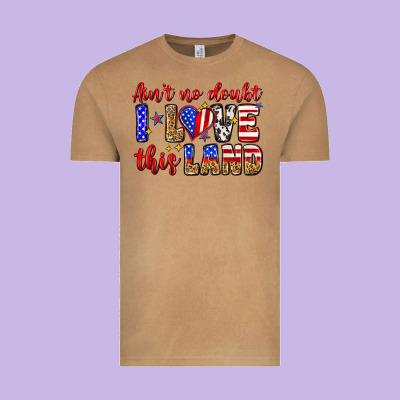 Ain't No Doubt I Love This Land Vintage Tee Designed By Zillion Design Studio