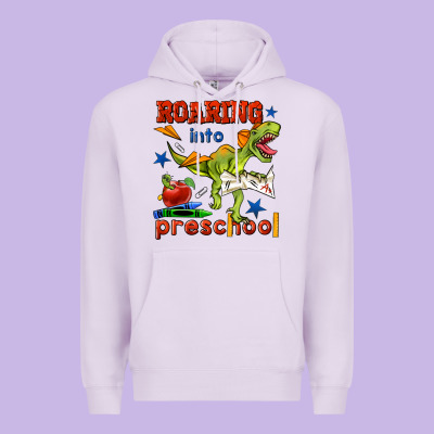 Roaring Into Preschool Premium Hoodie Designed By Bundleandbundleshop