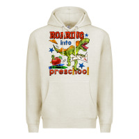 Oatmeal Heather roaring into preschool Premium Hoodie - BundleAndBundleShop