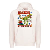 Pale Pink roaring into preschool Premium Hoodie - BundleAndBundleShop