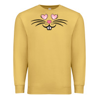 Antique Gold bunny face easter Premium Sweatshirt - MaliasSmallBusiness