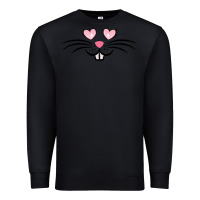 Black bunny face easter Premium Sweatshirt - MaliasSmallBusiness