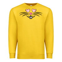 Lemon bunny face easter Premium Sweatshirt - MaliasSmallBusiness