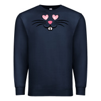 Navy bunny face easter Premium Sweatshirt - MaliasSmallBusiness