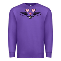 Purple bunny face easter Premium Sweatshirt - MaliasSmallBusiness